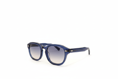 Navy Blue Round — Side White
